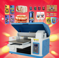 Impresora Eizoulyn A3 de Inyección de Tinta Profesional, 3 en 1, con Película de Transferencia, Placa Base Tipo A y B, Impresora Híbrida de Metal Tx800 DTF y UV 3560