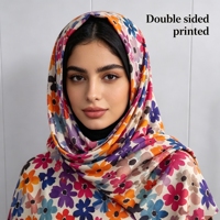 Hijab en jersey de coton tricoté sur mesure, respirant, imprimé double face, style bohème, motif léopard pour femme