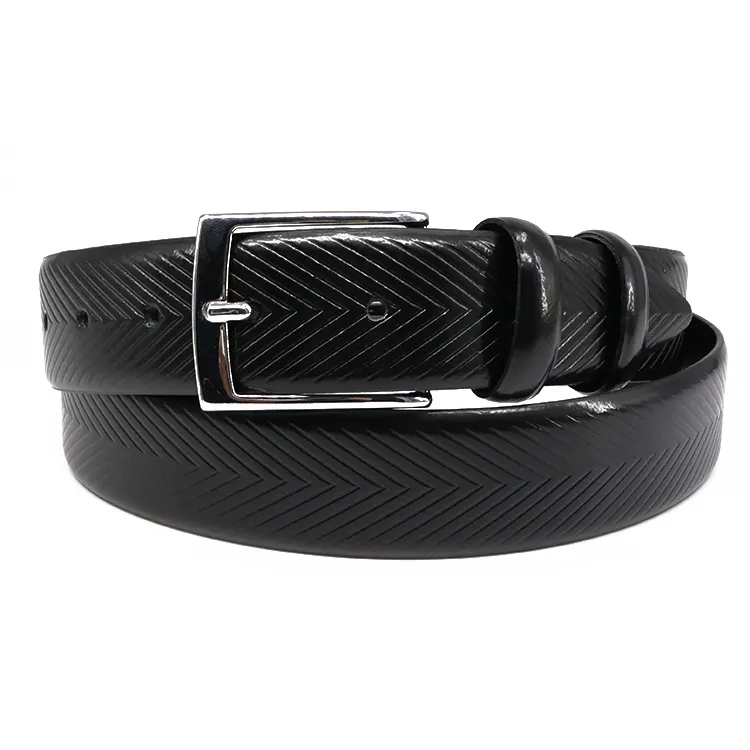 all black chic reversible genuine cow leather belts for men adjustable pin buckle belt for men