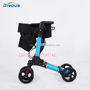 Medical Drive Aluminum Folding Style 4 Wheel <b>Walker</b> <b>Rollator</b> - Product Image 2