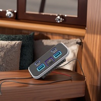 Siège de bus de voiture à charge rapide étanche 12V 24V Prise de chargeur de port USB avec interrupteur Double Usb a et Double Usb C
