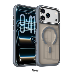 Étui de téléphone de haute qualité en TPU+PC électro-plaqué magnétique, protection 360° pour 17 Pro Max/ Finition mate, résistant aux chocs - Product Image 4