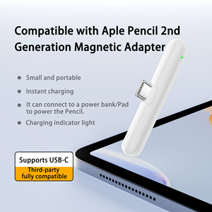Adaptador de Carga <span class=keywords><strong>USB</strong></span> C a Pencil de 2.ª Generación, Adaptador de Carga Inalámbrico Magnético Compatible con Pencil de 2.ª Generación - Product Image 2