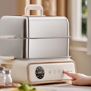 Cuiseur vapeur électrique Little Bear DZG-P20T6, trois étages, 10L, en acier inoxydable, minuterie intelligente, multifonctionnel pour la maison - Product Image 1