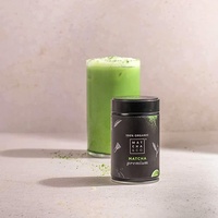 Boîte en fer blanc personnalisable de qualité alimentaire pour poudre de thé Matcha, avec étiquette personnalisée, emballage gaufré, conteneur Matcha hermétique