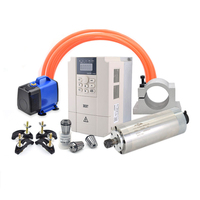 Kits de moteur de broche CNC à refroidissement par eau 800W 220V 5A GDZ-65-800 ER11 24000 tr/min avec variateur de fréquence pour machine de fraisage CNC du bois