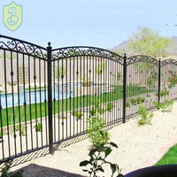 Clôture en fer forgé utilisée pour les murs de jardin, les clôtures modulaires, les garde-corps de piscine pliants