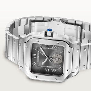 <span class=keywords><strong>Montre</strong></span> à aiguilles de haute qualité pour homme, de marque célèbre, de luxe, décontractée, carrée, en acier inoxydable, avec bracelet en cuir, mouvement automatique - Product Image 1