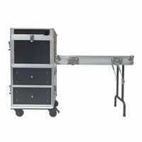 Mode Strong Fabricant Noir Grand mobile Amp rack dj tiroir table en aluminium Canapé flight case avec roues Équipement Audio