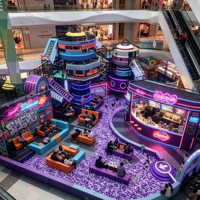 Solution clé en main ASTM/CE, équipement d'amusement de luxe pour enfants, aire de jeux intérieure et parcours d'obstacles cyberpunk commercial sur le thème du ninja