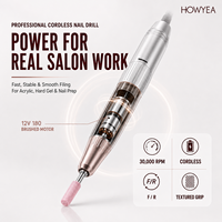 Machine à ongles sans fil HOWYEA 30000 tr/min 4000 mAh avec base portable, clip dorsal et écran LCD – Kit d'outils électriques de manucure et pédicure pour salon