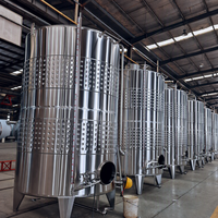Cuve de Fermentation de Vin en Acier Inoxydable 2000L 3000L 5000L avec Système de Refroidissement – Approvisionnement Direct Usine