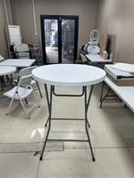 Table de banquet carrée pliable en HDPE blanc simple, tables pliantes économiques pour mariages et fêtes, faible MOQ