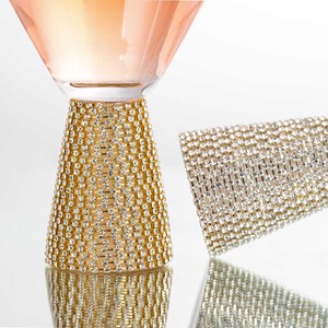 Copa de agua de copa de champán con tachuelas de diamantes de imitación - Product Image 5