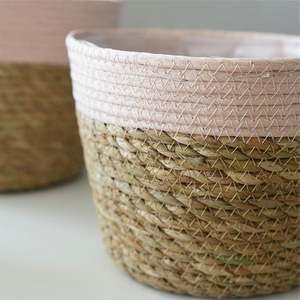 Cesta de Mimbre para Jardín, Cesta de Lavandería para Baño Pequeño, Cestas de Regalo de Bienvenida, Tipo Moisés, Baúl Tejido a Mano - Product Image 5