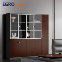 Solution de mobilier de bureau EGROspace : Armoire de classement en bois avec portes et tiroirs verrouillables pour documents