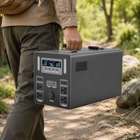 Estación de Energía Portátil de 1000W, 3S1P, 1300Wh, Onda Sinusoidal Pura, Generador Solar MPPT para Respaldo Doméstico, Camping al Aire Libre, Uso Fuera de la Red