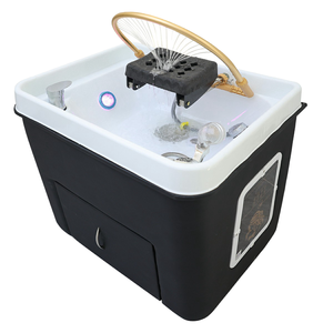 Lavacabezas Portátil Siman Salon con Reposapiés Ajustable, Circulación de Agua, Panel de Control en Inglés, Tuberías de Agua Fría/Caliente para Peluquería - Product Image 1