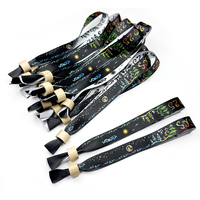 Bracelets en tissu tissé personnalisés pour festivals, respectueux de l'environnement, pour événements et fêtes, avec fermoir en plastique