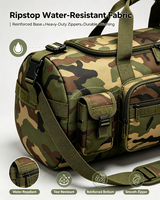 Sac à dos de voyage tactique en nylon camouflage jungle personnalisé, durable, imperméable, multi-compartiments, pour le camping et la randonnée en plein air