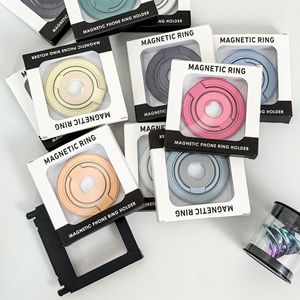 Yaratıcı renk çok fonksiyonlu üç kat çift taraflı manyetik dirsek masaüstü alaşım dönen cep telefon braketi - Product Image 4