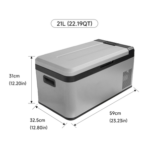 <b>Portable</b> Car Refrigerator 21L 22QT Dual Zone Cooling App Control 12V 24V Vehicle 100V 240V Home Dual-Zone Design Keeps Food and - Product Image 3