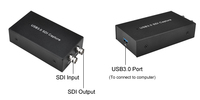 Ezcap262 Capturadora de Video SDI a USB3.0 UVC, Compatible con Transmisión en Vivo y Grabación de Video HD SDI a PC con Paso de Señal SDI