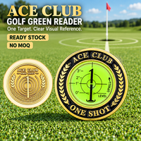 Niveau à bulle portable pour green de golf, aide au putting double face, en stock, accessoire de golf pour tournois et cadeaux pour membres