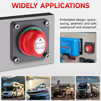 Interrupteur de déconnexion de batterie à 2 pôles haute résistance 275 ampères 12V-48V pour voiture, bateau, camping-car, camion