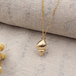 Bohemian Jewelry Wholesale Seashell Gold Plated Stainless Steel Conch Cowrie <strong>Boho</strong> Summer Shell <strong>Necklace</strong> - Product Image 5