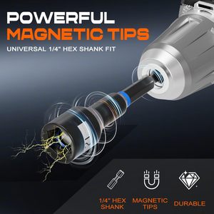 86-Piece Magnetic Impact Nut <b>Driver</b> <b>Set</b> Slotted/Phillips Bits Metric/SAE Socket Adapters Universal Joint Flexible Shaft XL0199 X - Product Image 3