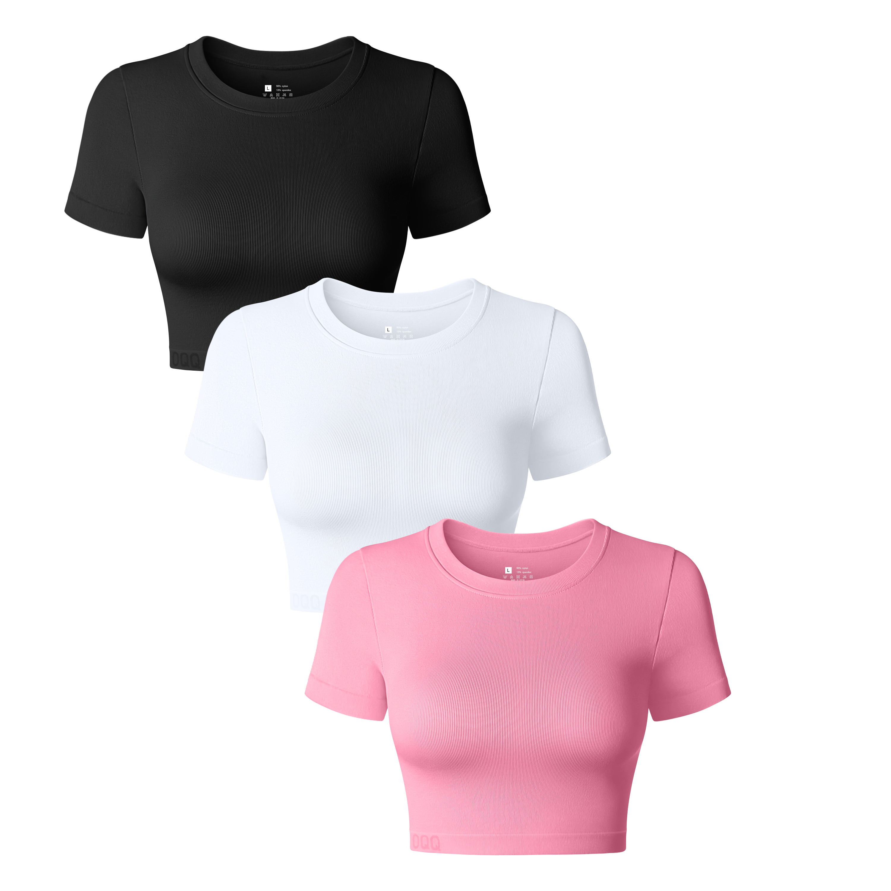 New Arrival Fitness Yoga Wear Short Sleeve Round Seamless Women's Yoga Crop Top