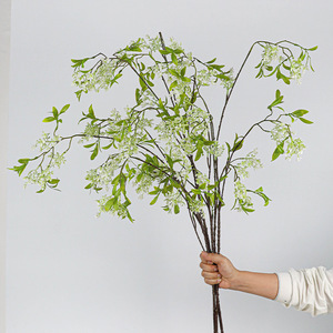 Flores Artificiales de Magnolia y <span class=keywords><strong>Sauce</strong></span> Nevada de Tacto Real para Decoración del Hogar, Arreglo Floral de Flores de Cerezo Colgantes para Bodas - Product Image 3