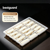 Barquette thermoformée personnalisée en PP pour aliments surgelés, barquette d'emballage pour dumplings, shaomai, wontons, barquette en plastique jetable de qualité alimentaire pour en-cas