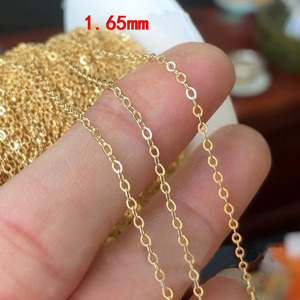 14Kゴールド充填<span class=keywords><strong>1.2MM</strong></span> 1.37MM 1.65MM 1.76MMフラットOチェーン基本デインティケーブルチェーンDIYパーマネントジュエリー製造アクセサリー - Product Image 5
