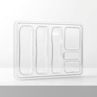 Plateau en plastique transparent personnalisé pour câble de données élastique, organisateur de fils, accessoires numériques mobiles