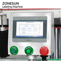 ZONESUN ZS-TB501 machine d'étiquetage de coin de bouteille carrée à trois côtés d'autocollant automatique