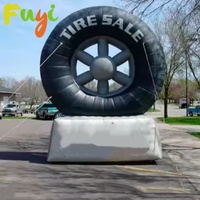 Hot Sale Custom Outdoor Advertising Inflatable Tire Tyre Banner Sign Billboard Inflatable Tire Model