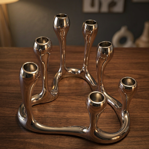 Porte-bougie en aluminium - Décoration d'intérieur durable faite à la main - Product Image 3