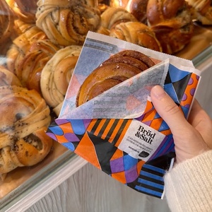 Bolsas Biodegradables para Sándwiches, Bolsas Triangulares Personalizadas Resistentes a la Grasa para Sándwiches, Pan, Hamburguesas, Donuts, Stroopwafels y Dulces - Product Image 4