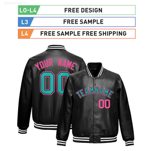 سترة رياضية جلدية كاملة عالية الجودة قابلة للتخصيص مع شعار مطرز كبير الحجم - Product Image 3