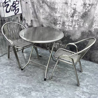 Table de barbecue personnalisable 2 6 places en acier inoxydable pour restaurant coréen Table ronde de restauration rapide de différentes tailles