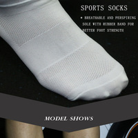 Chaussettes de cyclisme professionnelles personnalisées 2026 pour l'été, antidérapantes en silicone, ligne blanche aérodynamique