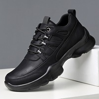 Chaussures décontractées pour hommes à lacets, couleur unie, prêtes à être expédiées, légères, semelle épaisse, antidérapantes, livraison rapide, pour le travail quotidien