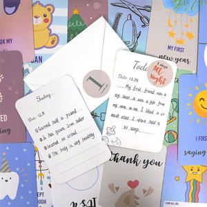 Nuevos Sets de Regalo para Bebés Recién Nacidos, Tarjetas de Nacimiento y Hitos con Cartón Dúplex y Papel Periódico Estampado en Caliente - Product Image 5