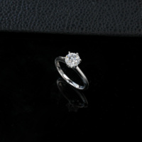 Bague de fiançailles en or blanc 18 carats avec diamant de laboratoire VVS couleur D certifié IGI, bijoux de mariée