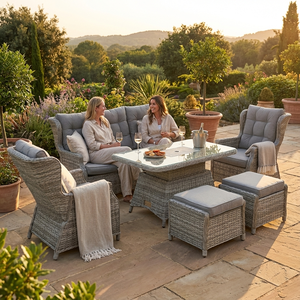 <span class=keywords><strong>Conjunto</strong></span> de Muebles de Jardín de Ratán con Estructura de Aluminio, <span class=keywords><strong>Mesa</strong></span> de Altura Ajustable <span class=keywords><strong>y</strong></span> <span class=keywords><strong>Sillas</strong></span> <span class=keywords><strong>Reclinables</strong></span> - Product Image 2