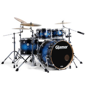 Baterías Acústicas Portátiles Profesionales Glamor de Alta Calidad Serie de Instrumentos Musicales Foco Verde Azul Sets de Tambores con Pandereta - Product Image 4