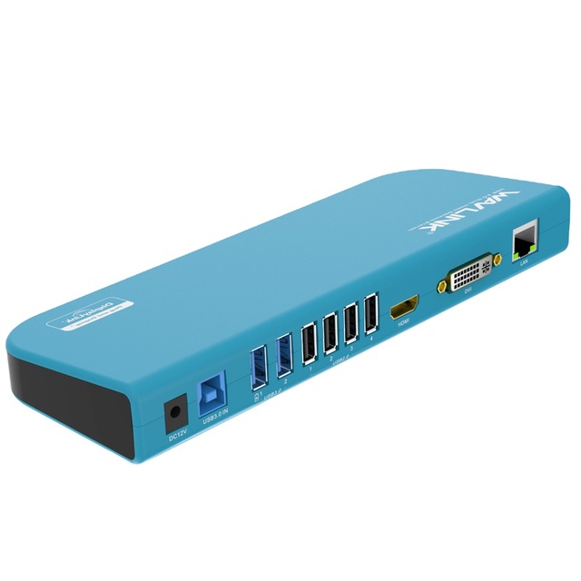 Wavlink USB 3.0 Dual Monitor Display Universal Docking Station HDMI-Compatible Video Gigabit Audio 6 USB Ports for Laptop PC