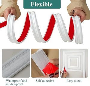 Moulure Murale Moderne en TPE, Bande Adhésive Étanche à <span class=keywords><strong>Coller</strong></span>, Décoration DIY pour Maison, Rail de Chaise, Cadre Mural de Fond pour Meuble - Product Image 5